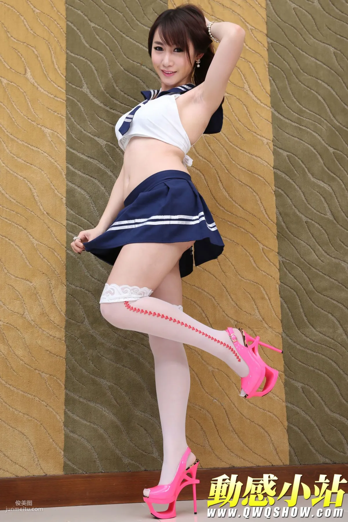 动感之星 关关《粉色高跟校服少女》 [动感小站] NO.208 写真集