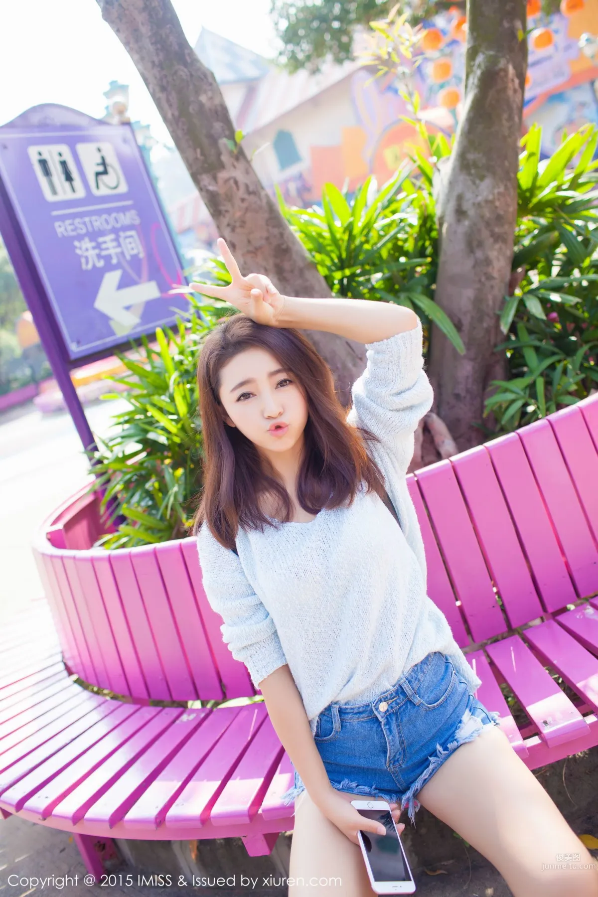 夏茉GIGI《牛仔热裤街拍》 [爱蜜社IMiss] Vol.049 写真集