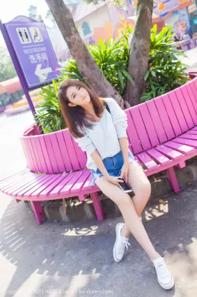 夏茉GIGI《牛仔热裤街拍》 [爱蜜社IMiss] Vol.049 写真集