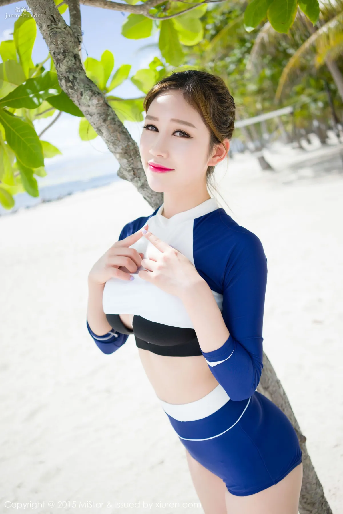 于姬Una《薄荷岛旅拍》海滩2套泳装 [魅妍社MiStar] Vol.049 写真集