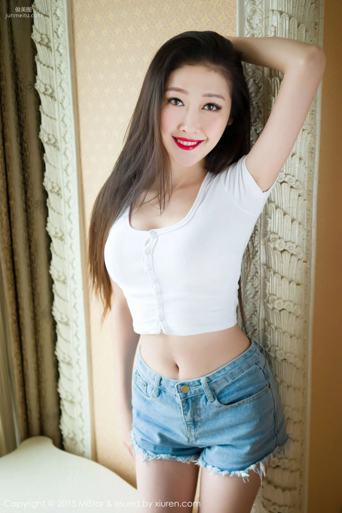 夏妍《牛仔热裤+丁字裤美臀》 [魅妍社MiStar] Vol.028 写真集