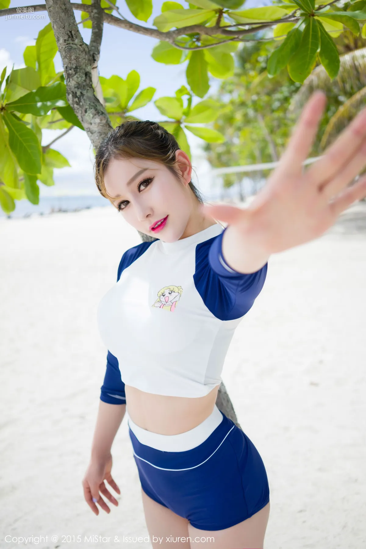 于姬Una《薄荷岛旅拍》海滩2套泳装 [魅妍社MiStar] Vol.049 写真集