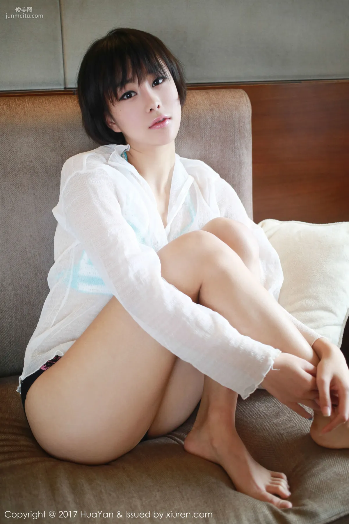 清新短发新人@艺蕾 [花の颜HuaYan] VOL.035 写真集