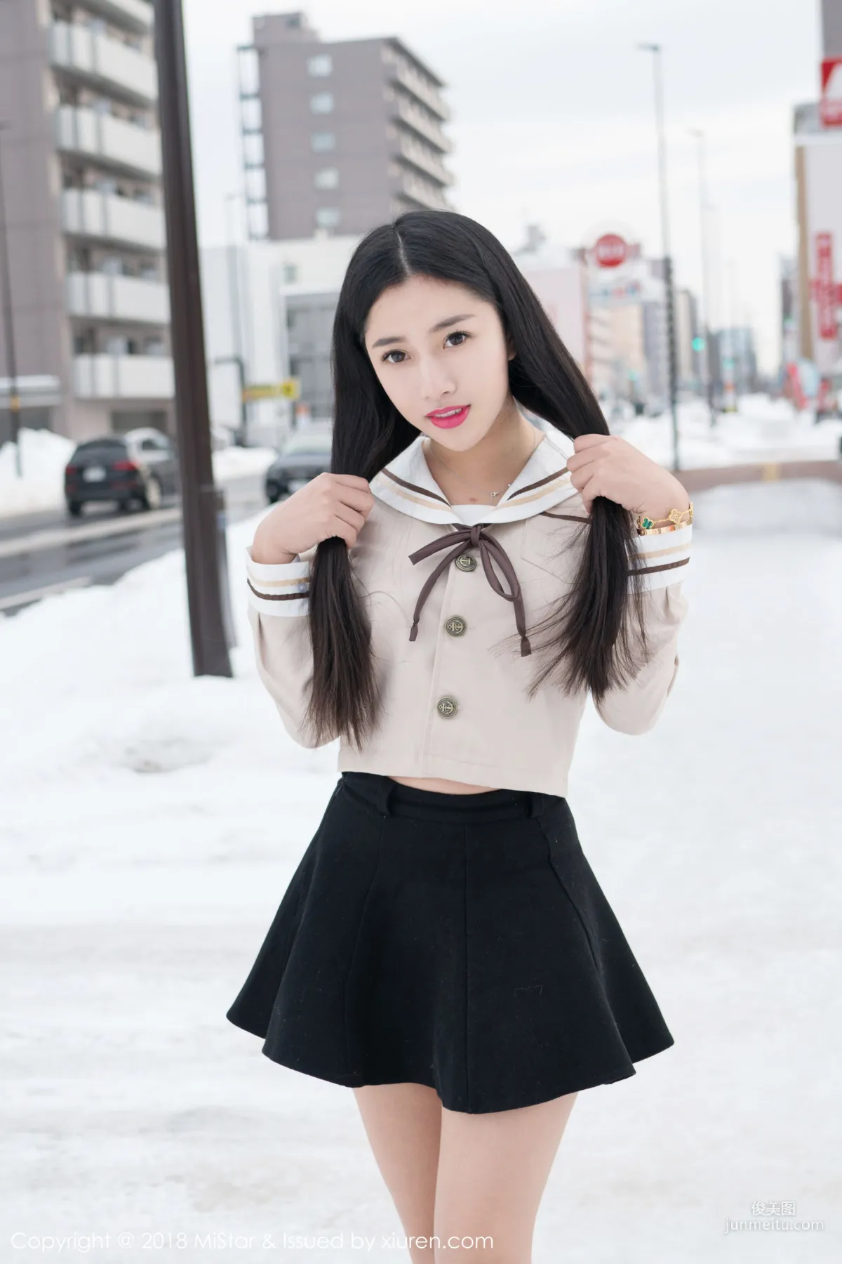 陈嘉嘉Tiffany《雪中有佳人+性感肚兜》 [魅妍社MiStar] VOL.216 写真集