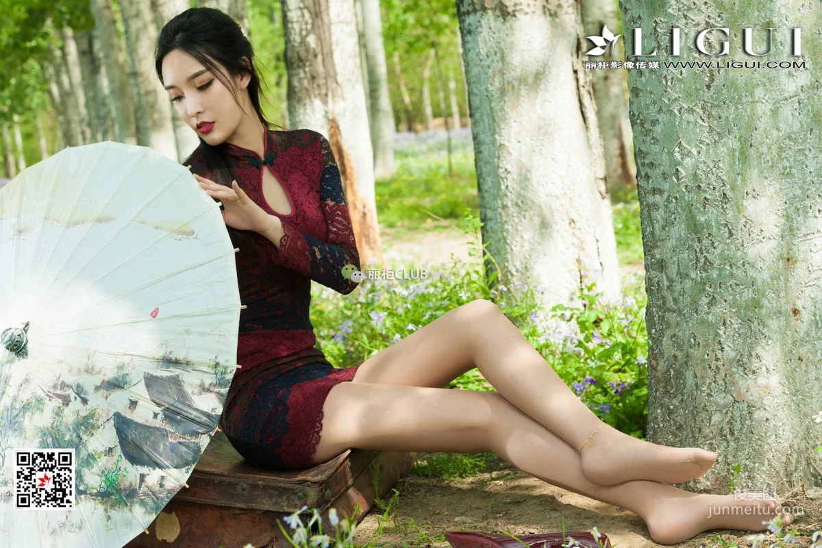 腿模雪糕《古典蕾丝旗袍丝足》 [丽柜LIGUI] 美腿丝足 写真集