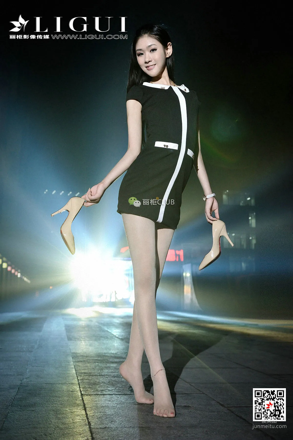 腿模凌凌《美腿夜拍》 [丽柜Ligui] 写真集