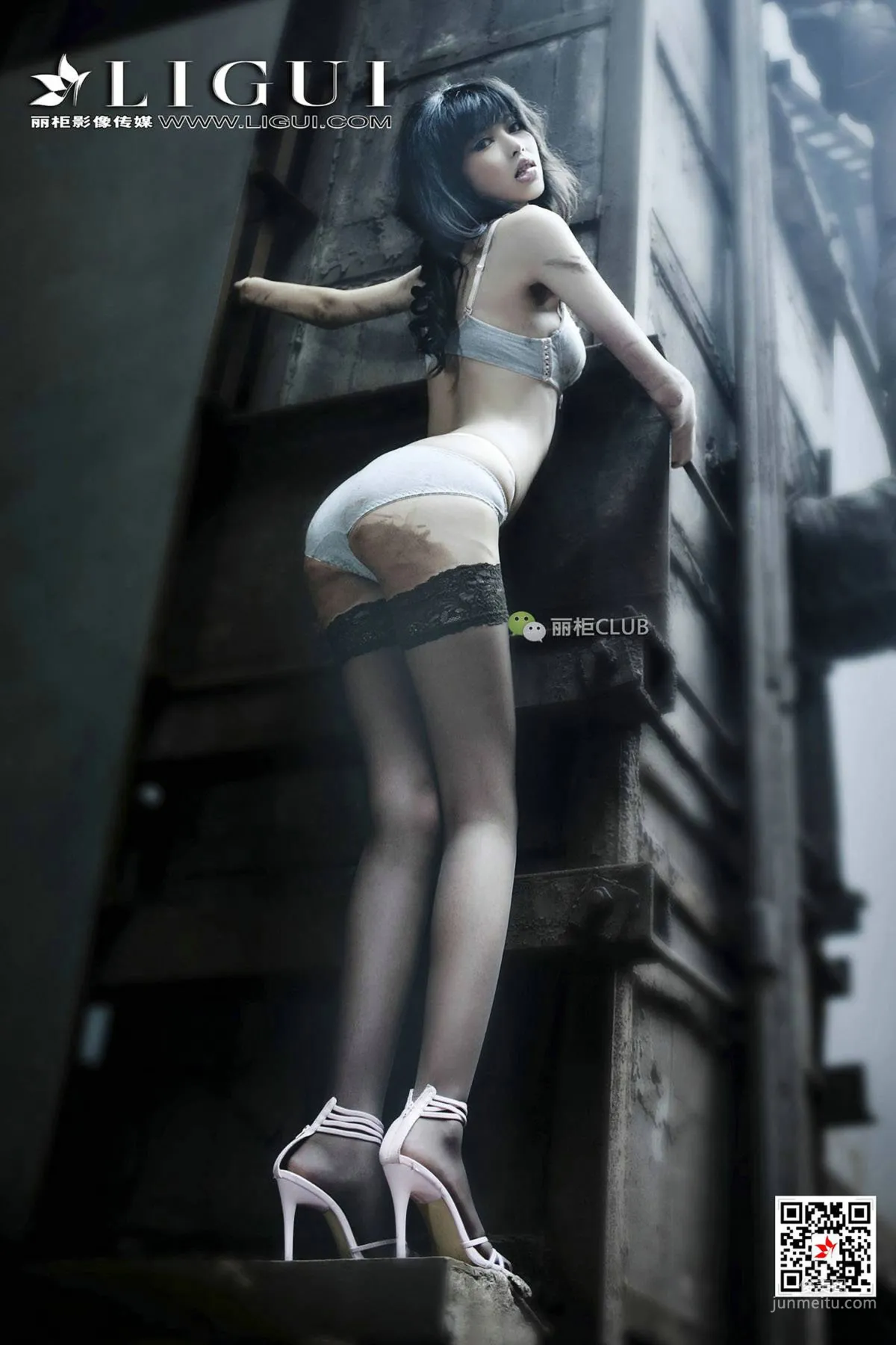 腿模孟露《黑丝人像摄影》 [丽柜Ligui] 写真集