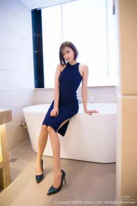 杨晨晨sugar《蓝色礼服+白衬衫+蕾丝内衣》 [秀人XiuRen] No.919 写真集