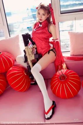 黄楽然《保鲜膜裹身+极品COS枪娘》 [秀人XiuRen] No.911 写真集