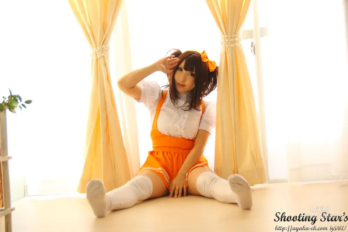 绫香 (サク Saku Ayaka) [Honoo no Rocket] Waitress+Cheerleader [Sakuyabime] 写真集