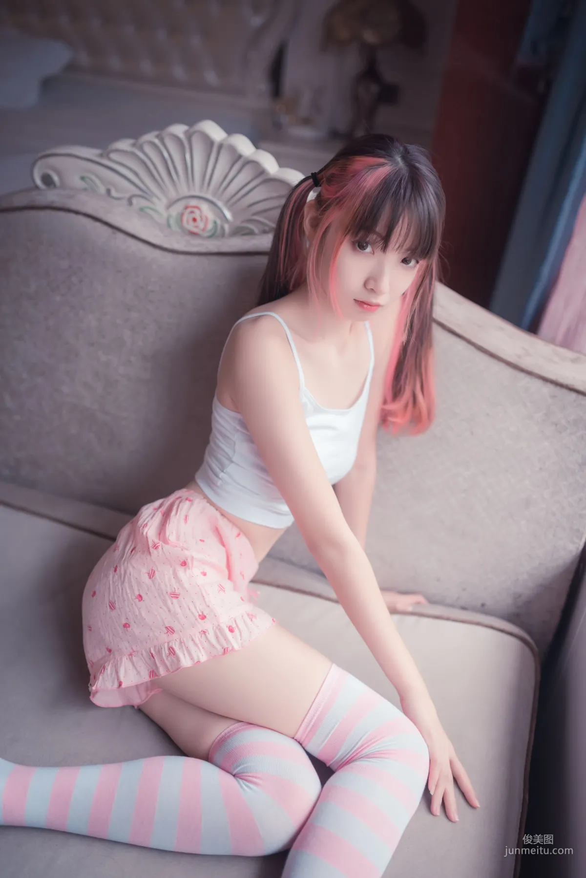 [风之领域] NO.025 粉白条纹小可爱 写真集