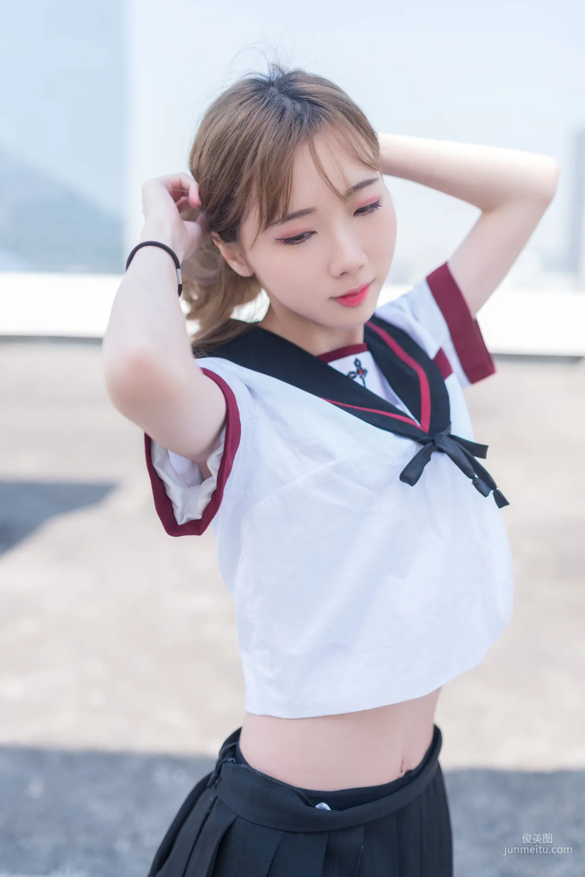 [风之领域] NO.031 天台上黑丝学妹 写真集