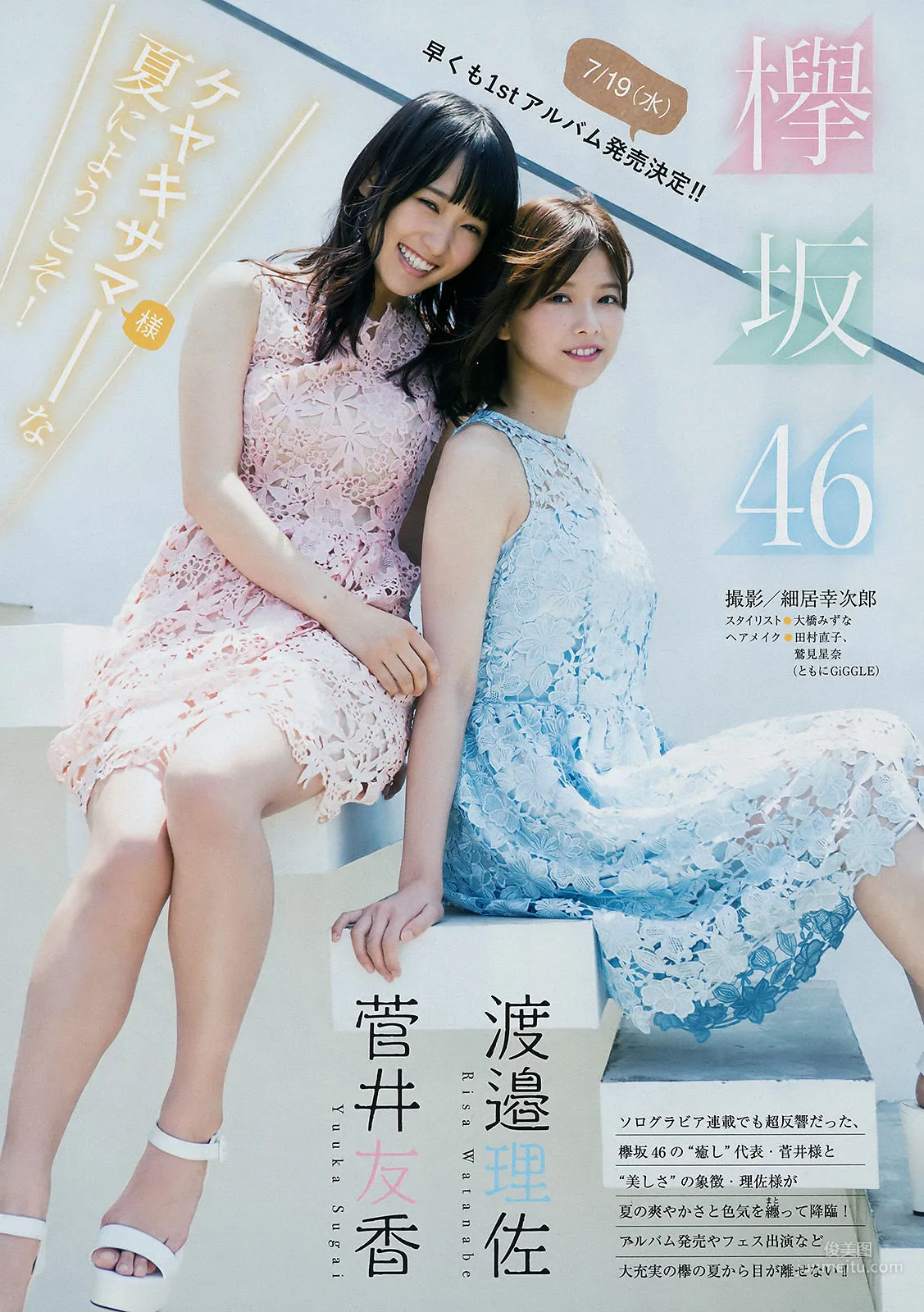 [Young Magazine] 渡邉理佐 菅井友香 岡田紗佳 2017年No.31 写真杂志