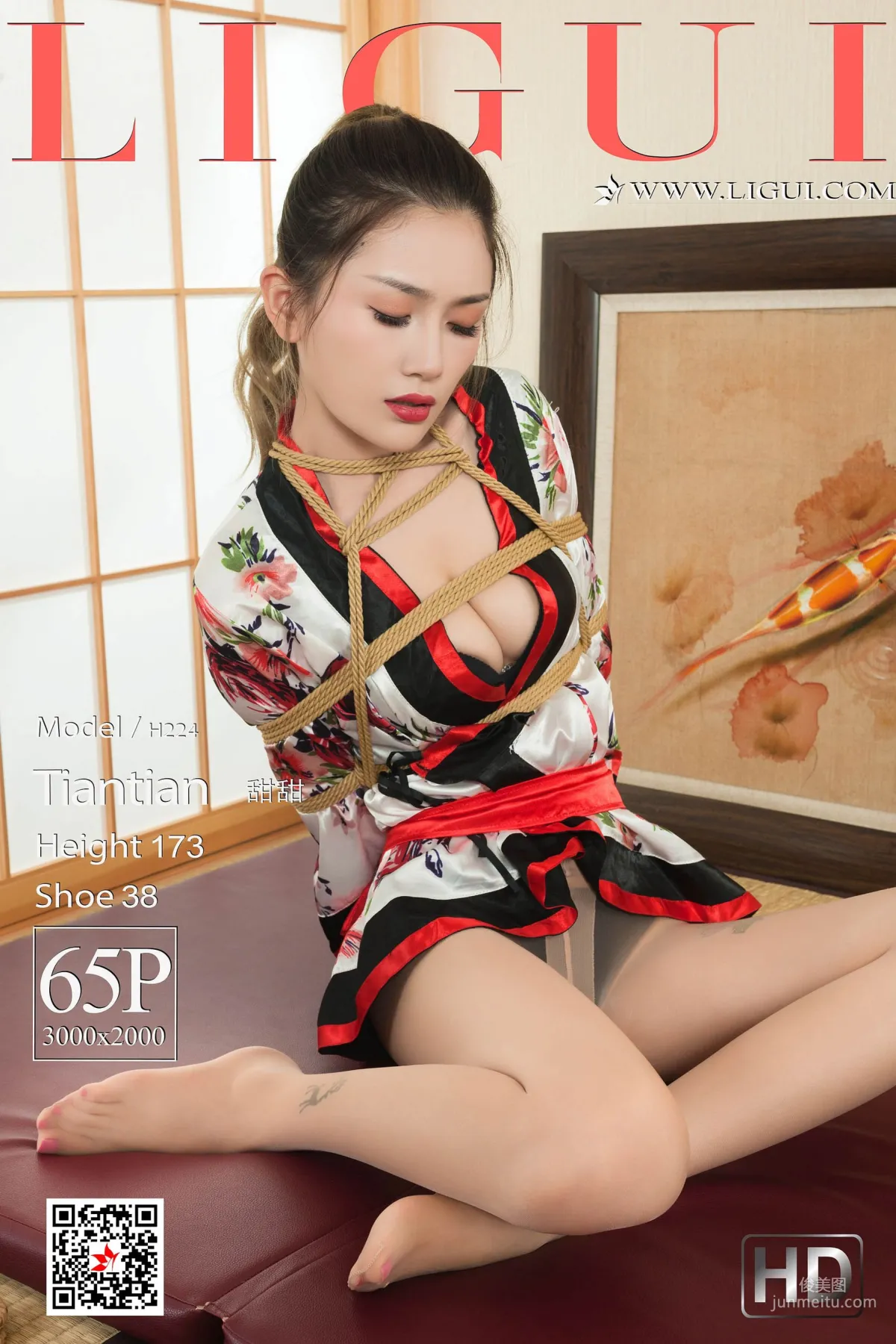 甜甜《绳艺捆绑丝袜人体摄影》 [丽柜美束] 写真集