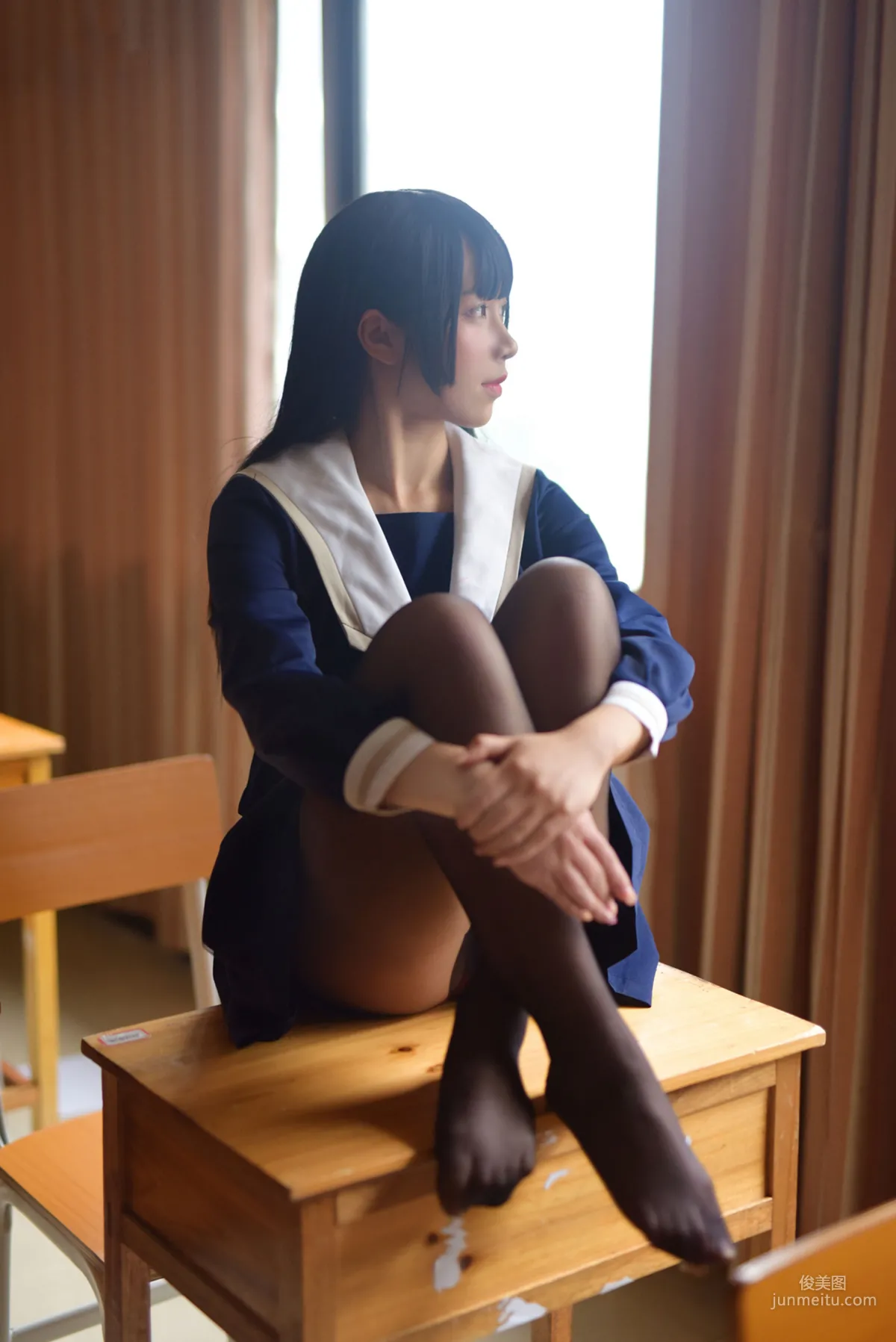 [风之领域] NO.118 JK黑丝美丽胴体 写真集
