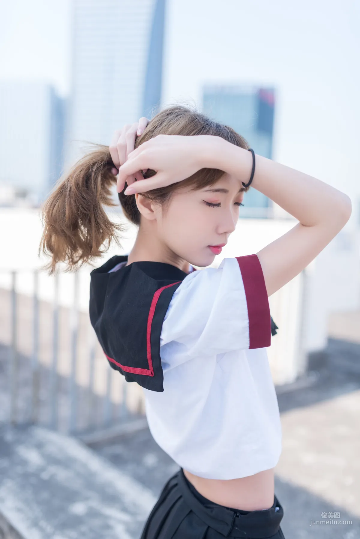 [风之领域] NO.031 天台上黑丝学妹 写真集