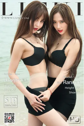 然然&凉儿《沙滩丝袜诱惑》 [丽柜Ligui] 美腿丝足写真集