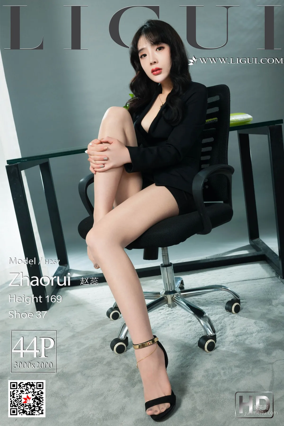 腿模赵蕊《长腿高跟OL女郎》 [丽柜LiGui] 网络丽人 写真集