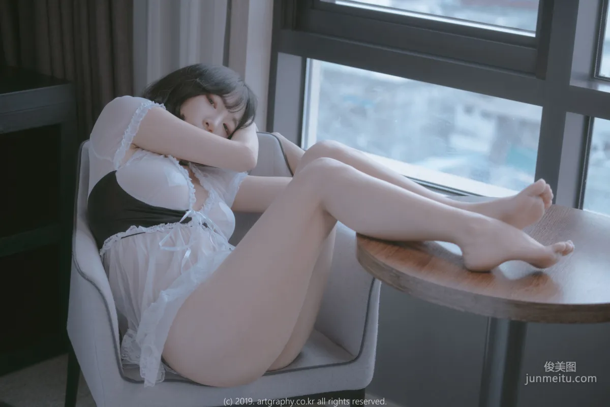 韩国美女姜仁卿《透视睡衣+红色睡袍》 [ARTGRAVIA] 写真集