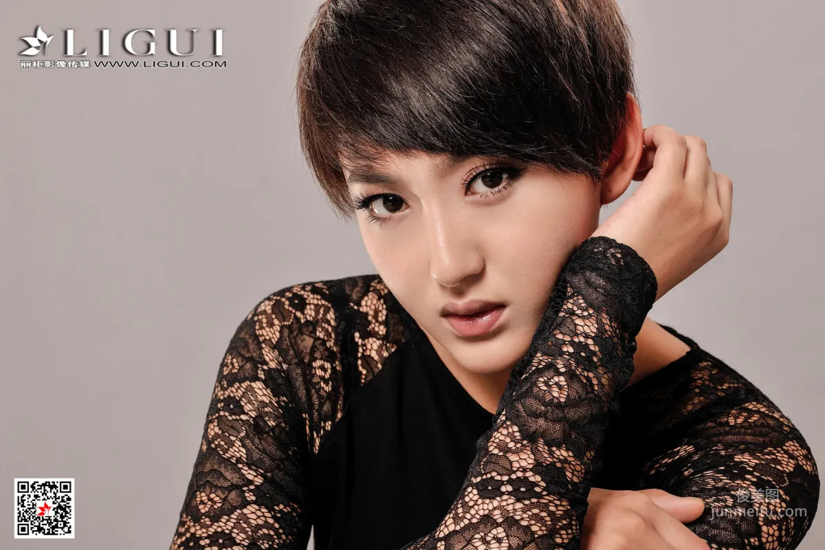 Model 晓琪《黑色蕾丝》 [丽柜Ligui] 网络丽人 写真集