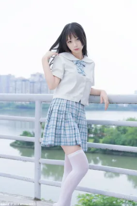 《白丝格子裙少女》 [喵糖映画] VOL.015 写真集