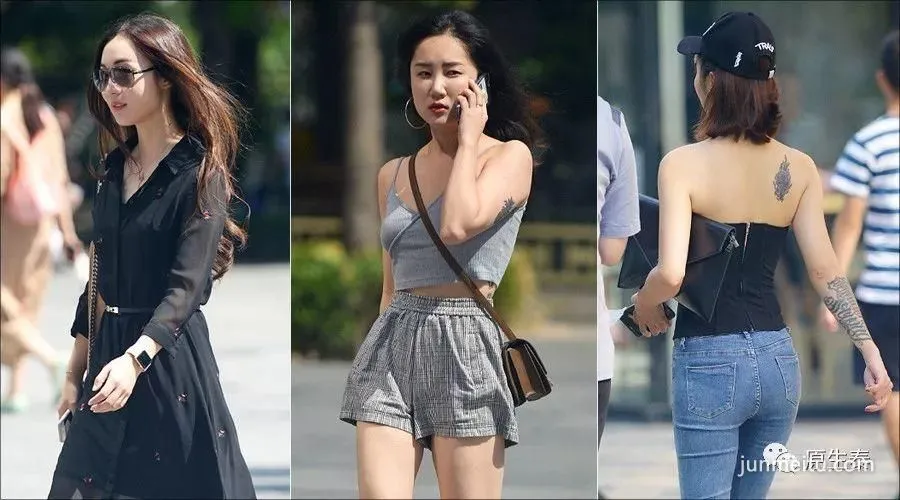 街拍秋季北京美女胡乱穿衣，令人浮想联翩！