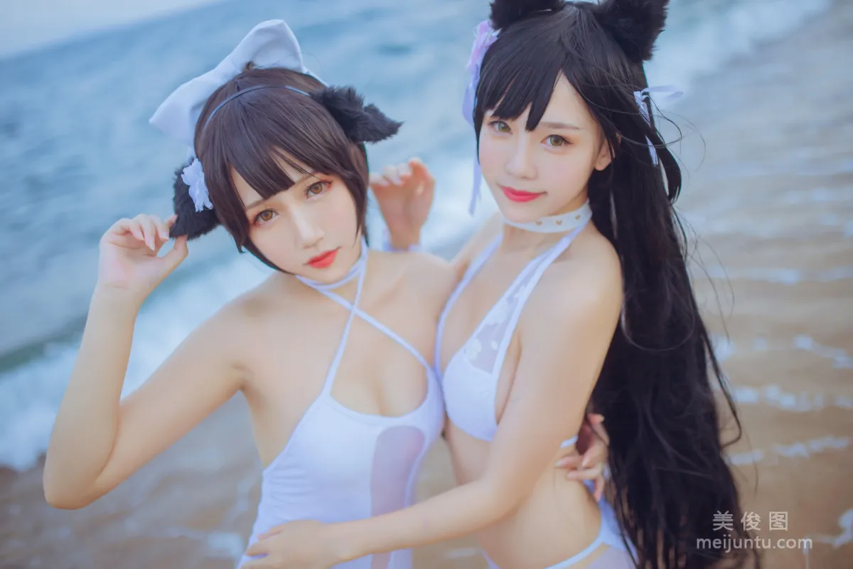 抖娘-利世×不呆猫 《獒犬海边泳装》 写真集