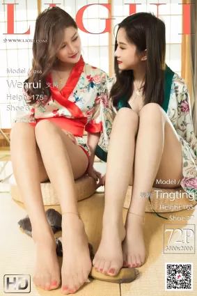 [丽柜Ligui] 文芮&amp;婷婷 《双生和服丝足诱惑》 写真集
