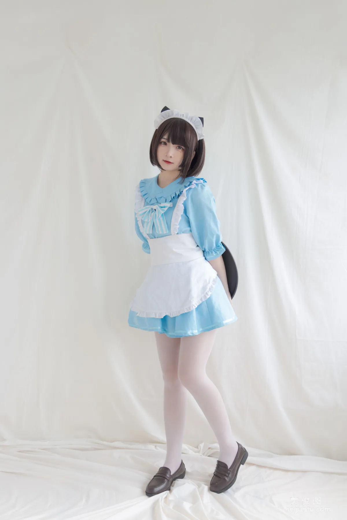 [COS福利] 二次元美女古川kagura 《蓝色小猫女仆》 写真集