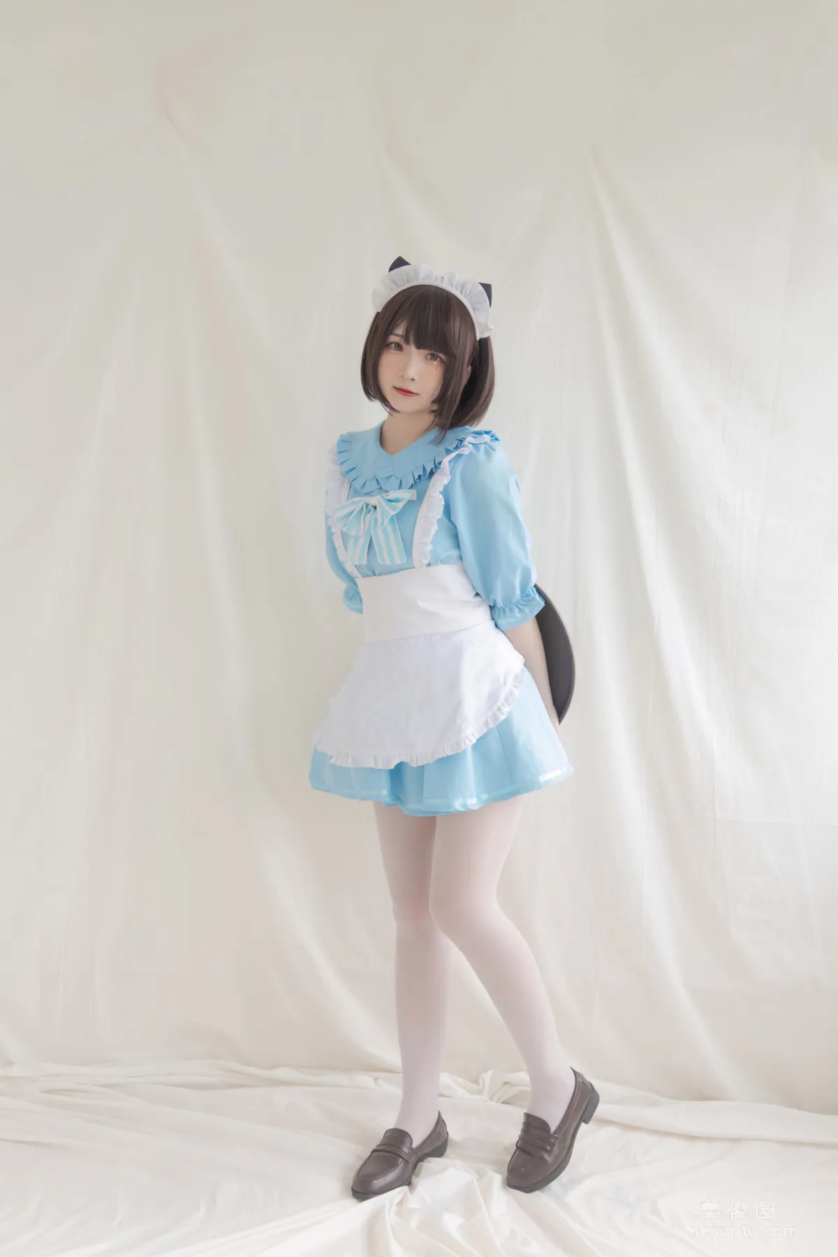 [COS福利] 二次元美女古川kagura 《蓝色小猫女仆》 写真集