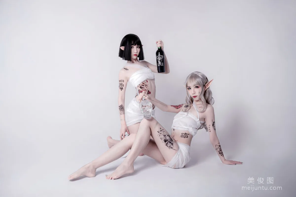 [COS福利] 动漫博主阮邑_Fairy 《绑带和武士》 写真集
