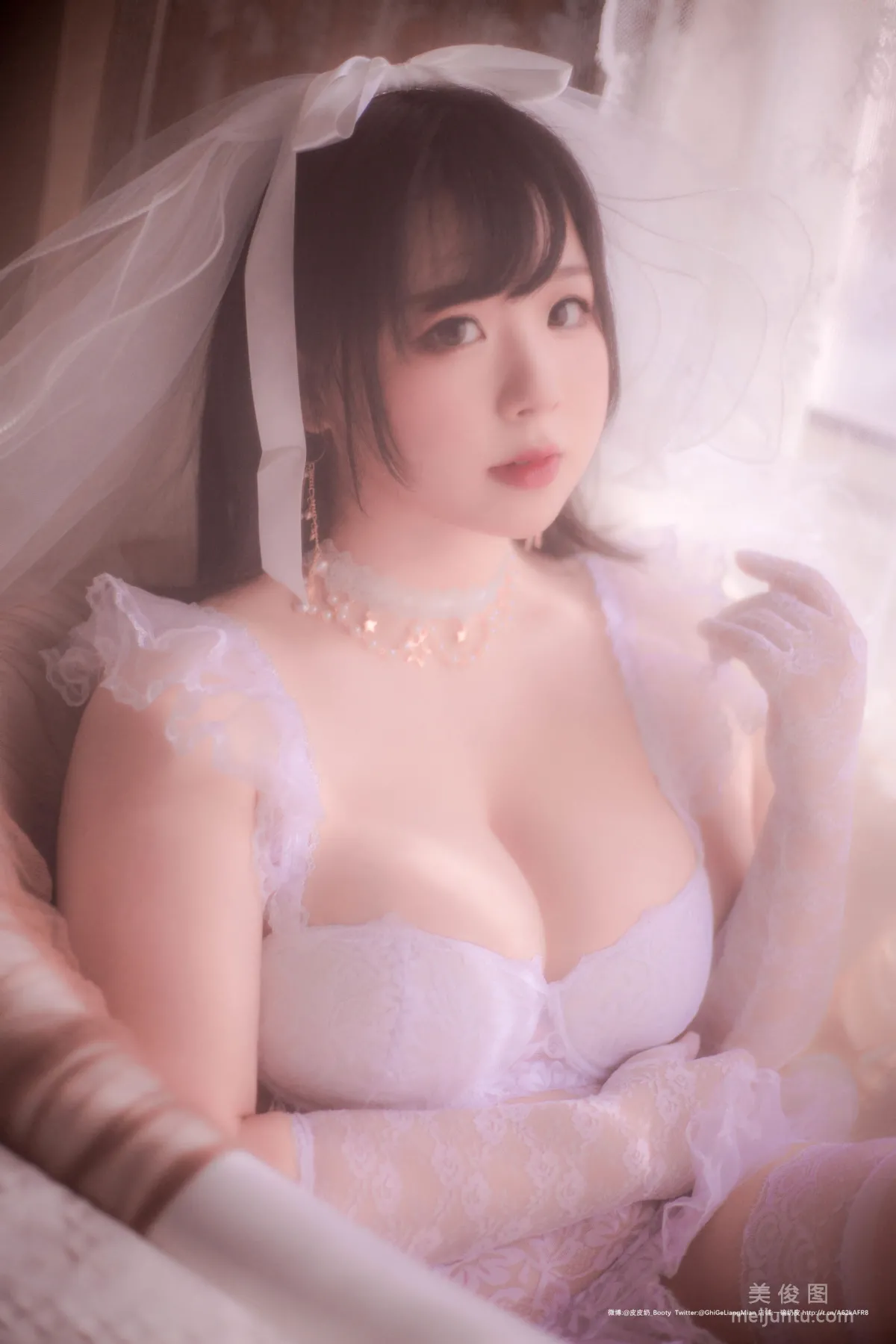 [COS福利] 皮皮奶可可爱了啦 《朦胧婚纱》 写真集