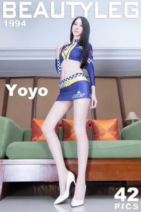 [Beautyleg] No.1994 Yoyo - 肉丝制服美腿+吊带黑丝