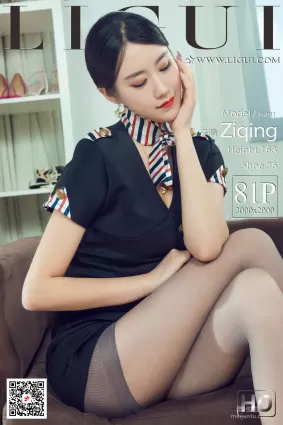 [丽柜Ligui] Model 子晴 - 极品灰丝空姐美腿