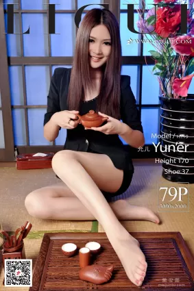 [丽柜Ligui] 网络丽人 Model 允儿 - 茶艺丝足女郎