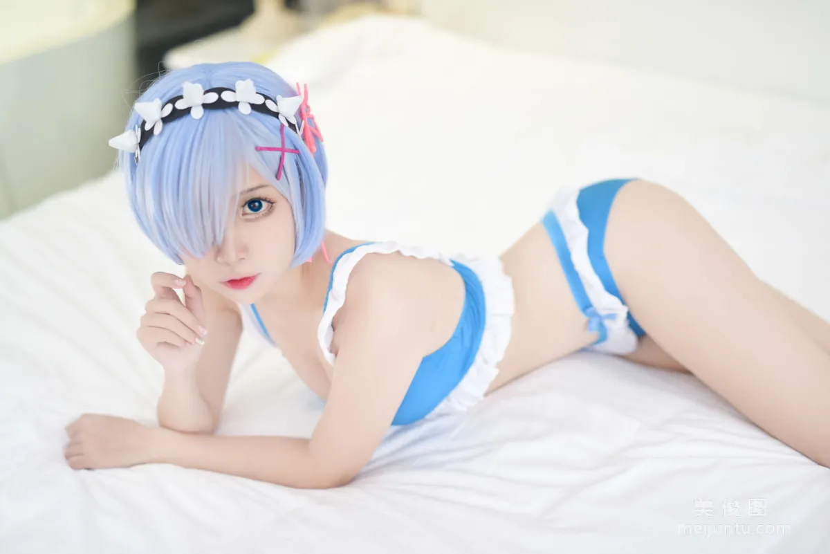 [Cosplay] 人气Coser二佐Nisa - 蕾姆泳衣