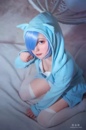 [Cosplay] 动漫博主弦音sic - RE从零开始的异世界生活 蕾姆猫咪睡衣