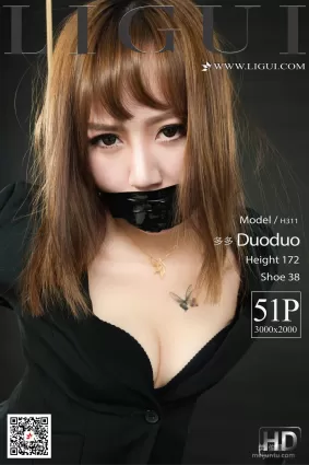 [丽柜美束Ligui] 网络丽人 Model 多多 - 黑丝捆绑女郎