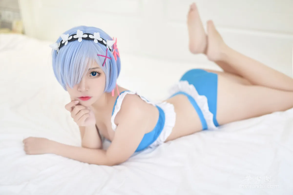 [Cosplay] 人气Coser二佐Nisa - 蕾姆泳衣