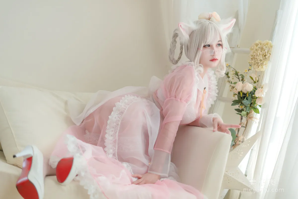 [网红COSER] 小仓千代w - 透明粉色女仆 写真集