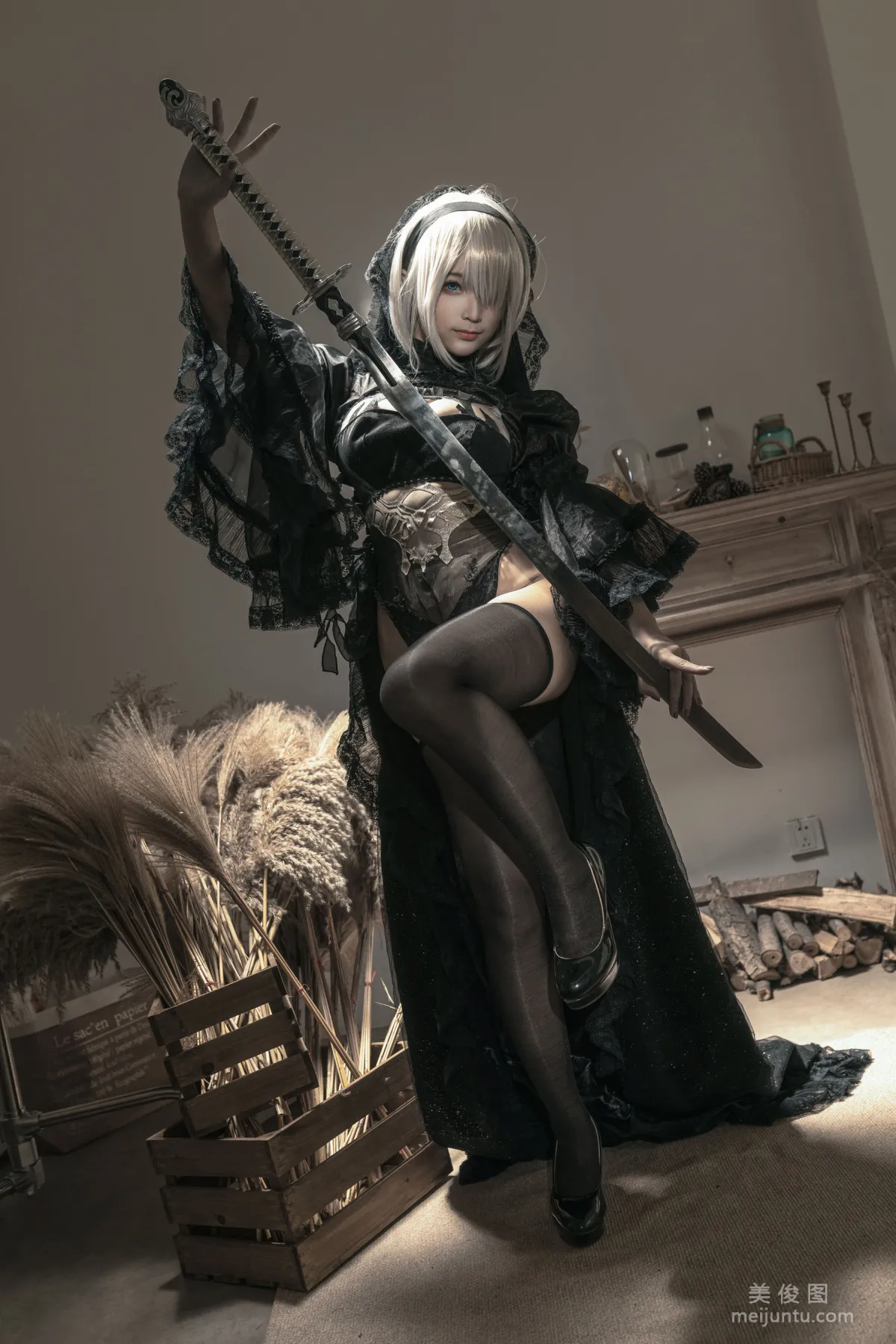 [Cosplay] 蠢沫沫 - 尼尔纪元 黑花嫁 写真套图