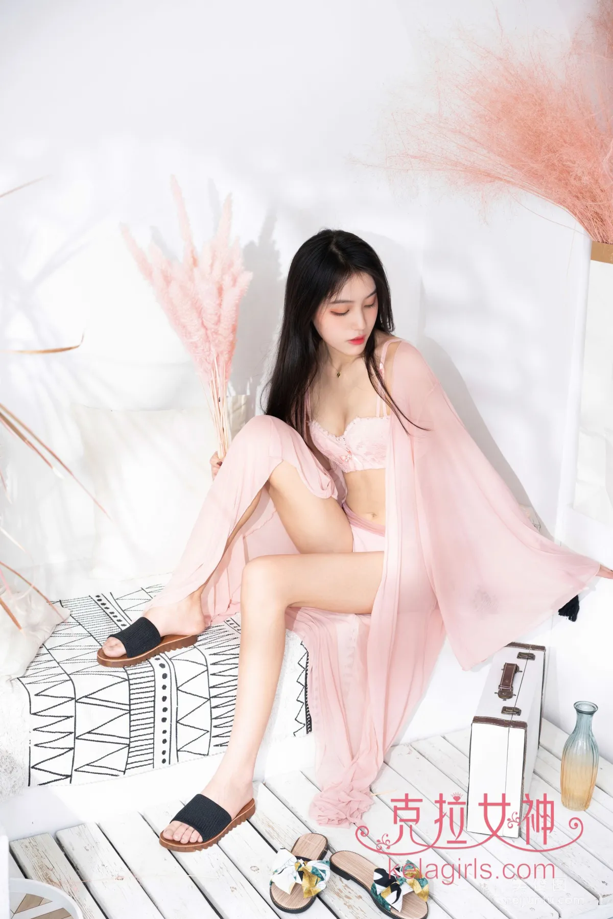 [克拉女神Kelagirls] 沫夕 - 一袭粉纱 写真套图