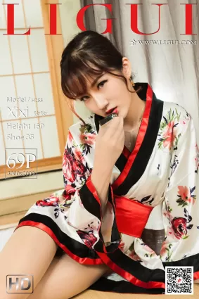 [丽柜Ligui] Model 汐汐 - 和服丝袜美足诱惑