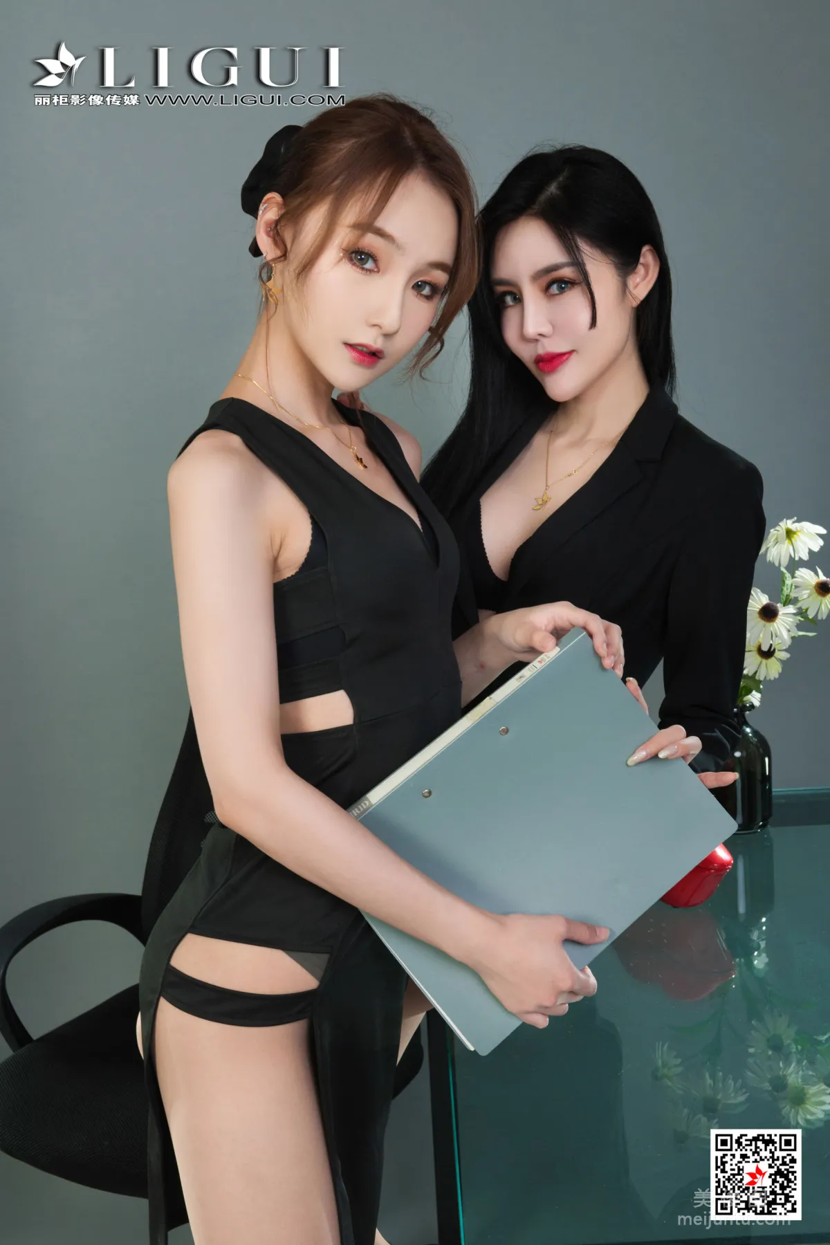 [丽柜Ligui] Model 凉儿&amp;心心 《双生花-职场情丝》