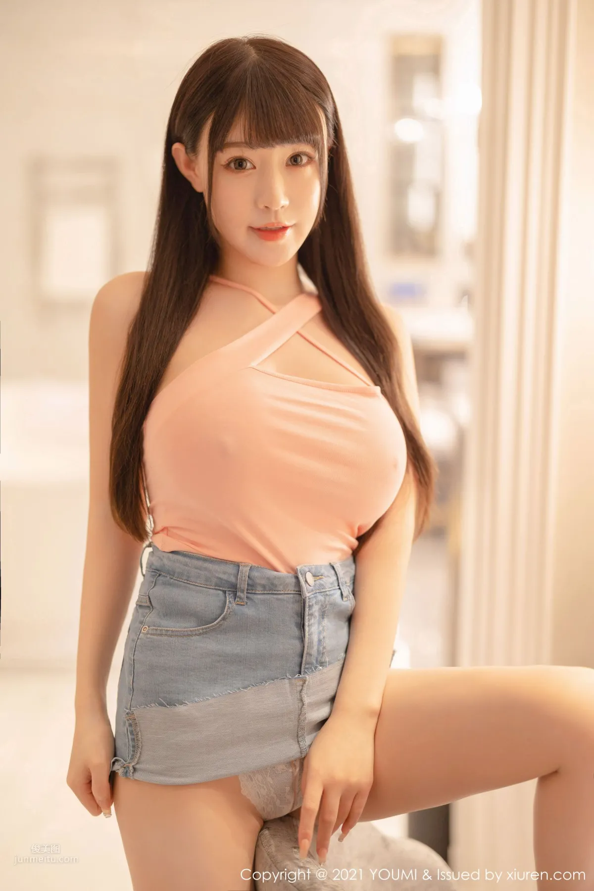 女神朱可儿Flower 粉色细腻的服饰