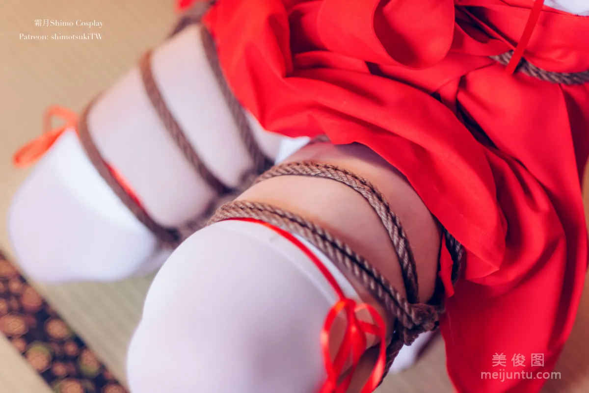 [网红COSER写真] 微博妹纸霜月shimo - 巫女捆绑 套图
