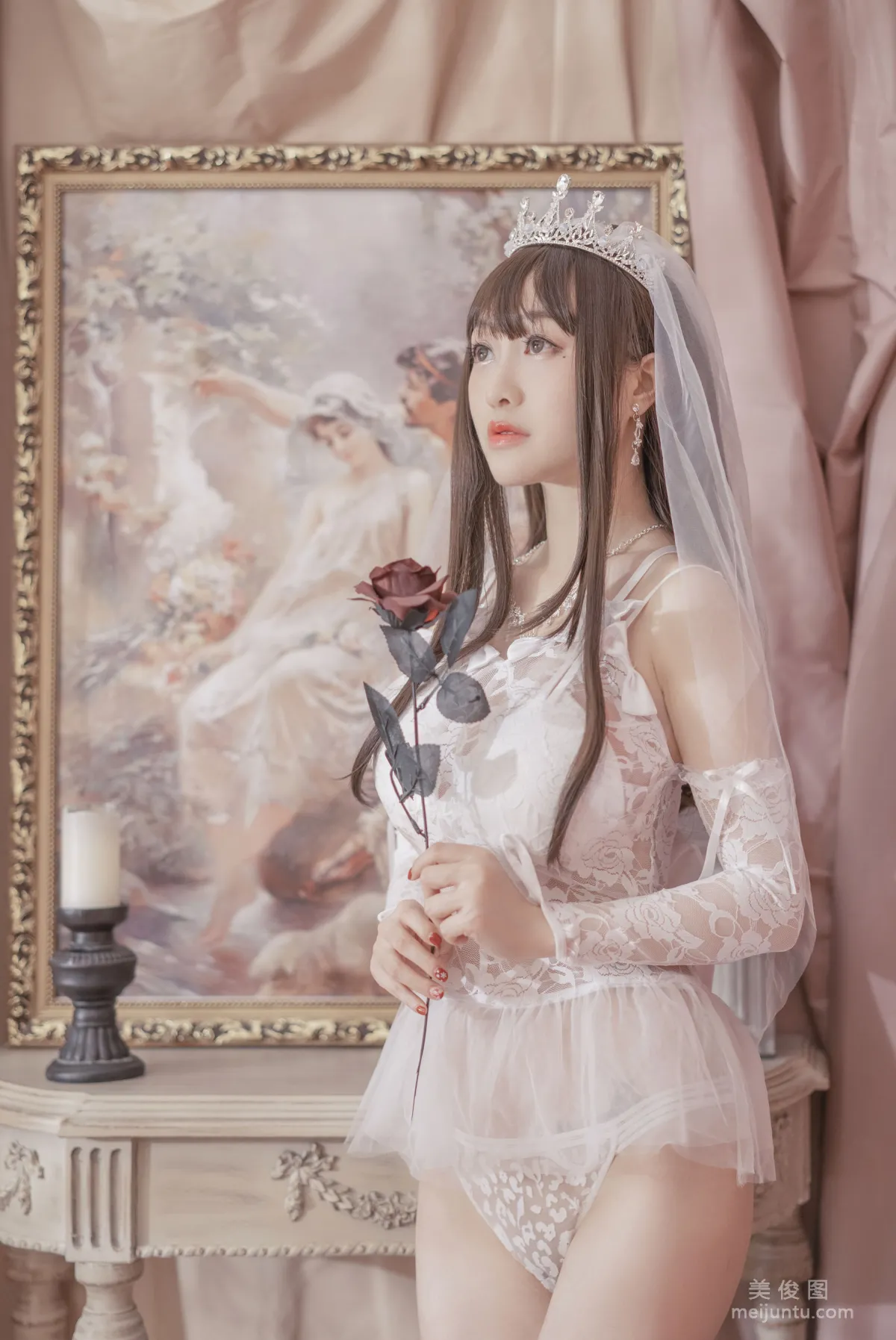 [网红COSER写真] 动漫博主脱尾巴Mizuki - 婚纱 套图