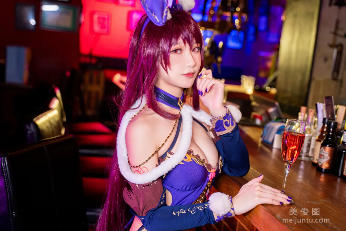 动漫博主阿包也是兔娘 - 斯卡哈兔女郎 套图