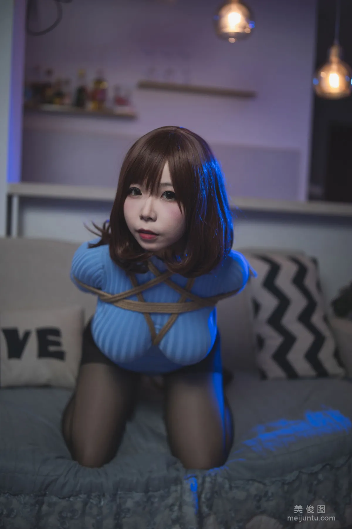 [网红COSER写真] 自闭颜球球(无颜小天使wy) - 绳 套图