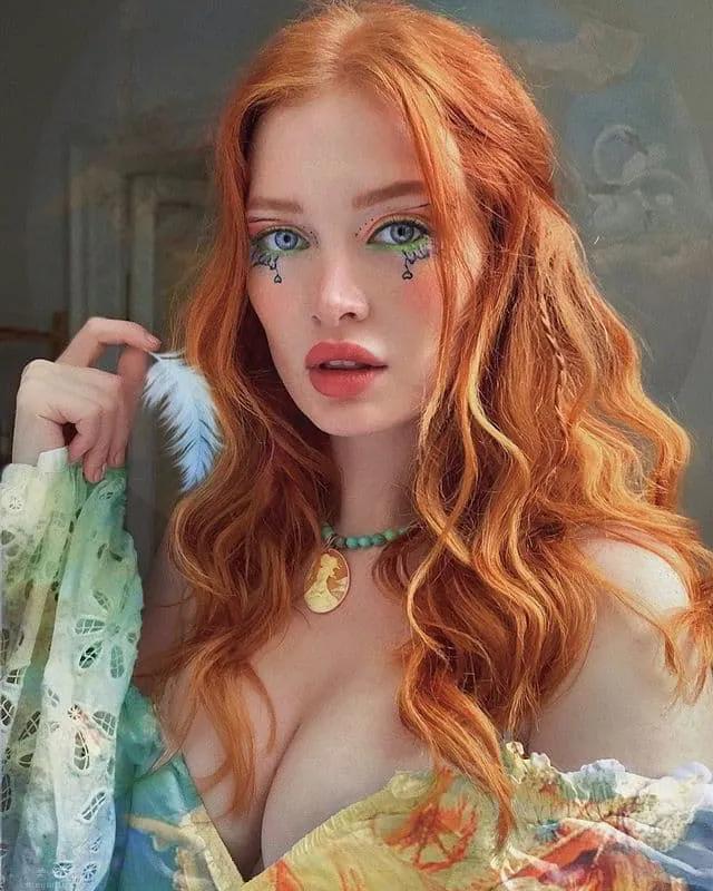 红发女郎《Angelina Michelle》!雪白胴体精致五官无可挑剔!